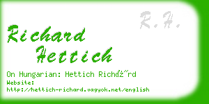 richard hettich business card